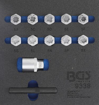 Set chei antifurt pentru roti Mercedes Benz, 12 piese, BGS 9338