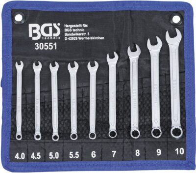 Set chei combinate 4 - 10 mm, 9 piese, BGS 30551