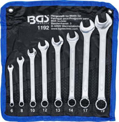 Set chei combinate, 8 piese, 45096 mm, BGS 1192