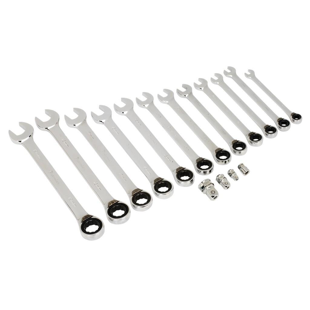 Set chei combinate, clichet reversibil, 16 piese – In lucru Set chei combinate, clichet reversibil, 16 piese - In lucru