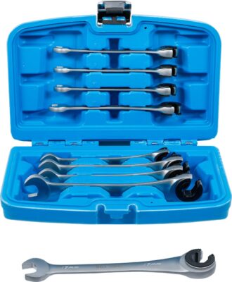 Set chei combinate cu clichet 8 - 17 mm, 9 piese, BGS 30849