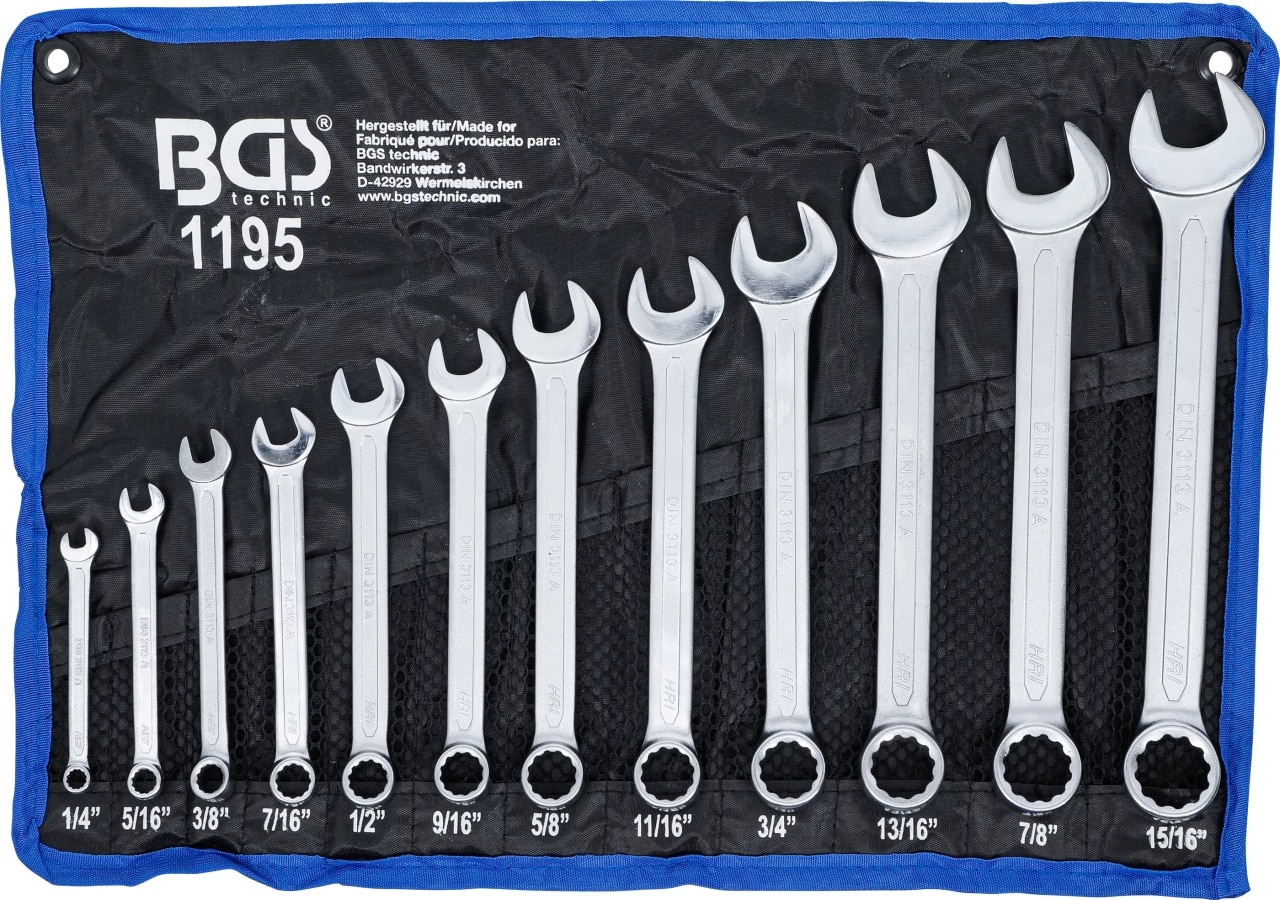 Set chei combinate, in Inch, 1/4″ – 15/16″, BGS 1195 – Chei Speciale in Inch Set chei combinate, in Inch, 1/4" - 15/16", BGS 1195 - Chei Speciale in Inch