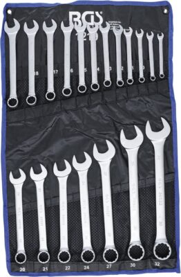 Set chei combinate satinate | 8 - 32 mm | 19 piese, BGS 1219