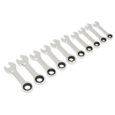 Set chei combinate scurte cu clichet, 10 piese