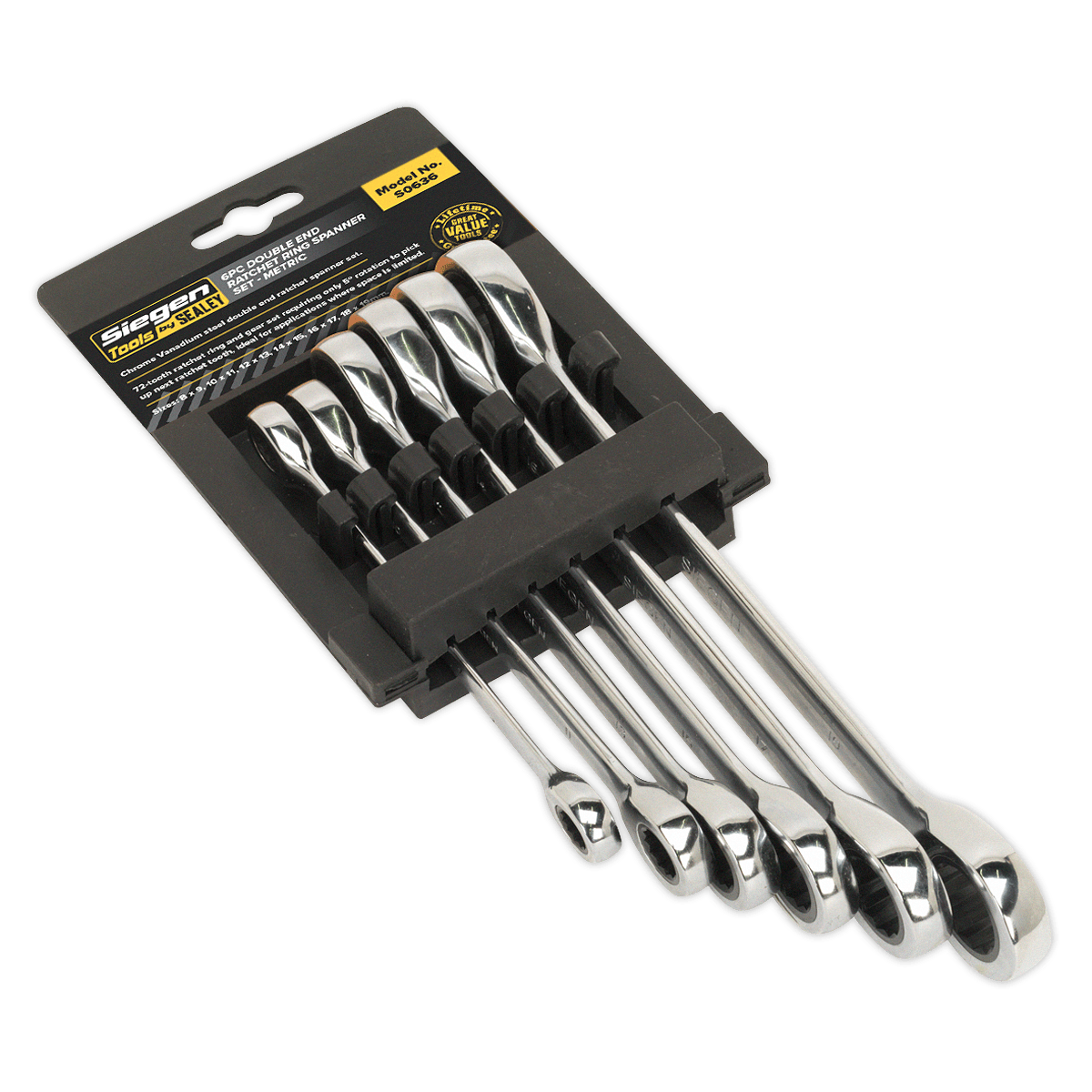 Set chei cu clichet dublu, 6 piese – In lucru Set chei cu clichet dublu, 6 piese - In lucru