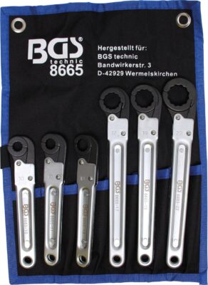 Set chei cu clichet pentru conducte | 6 piese, BGS 8665