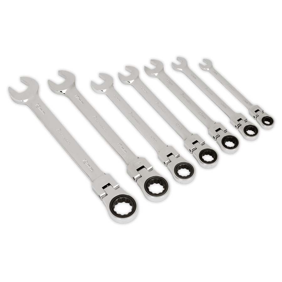 Set chei cu clichet si cap rabatabil, 7 piese, Sealey – Truse Scule Set chei cu clichet si cap rabatabil, 7 piese, Sealey - Truse Scule