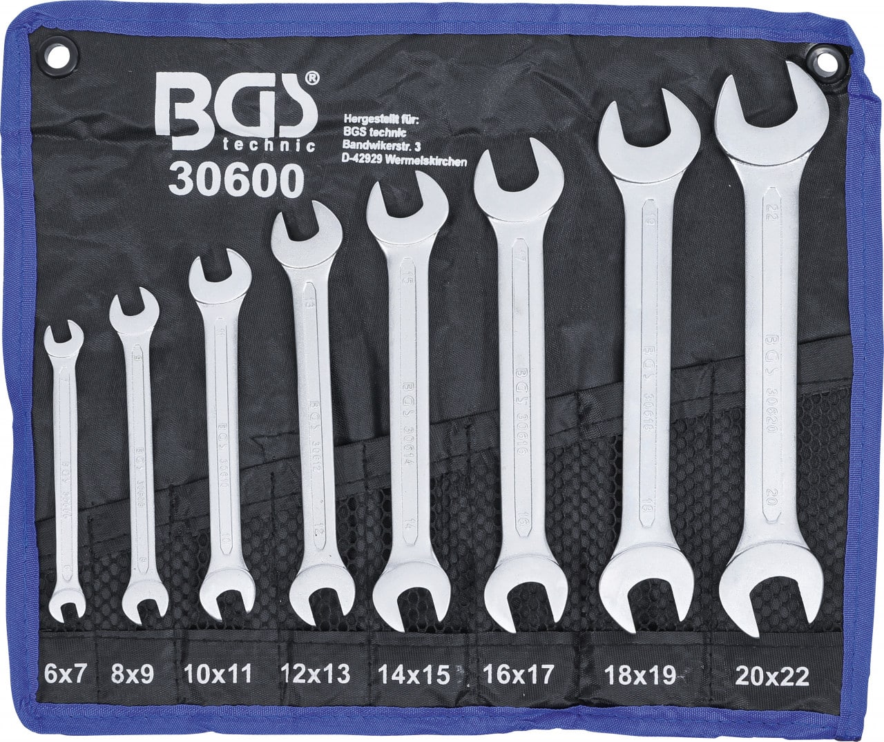 Set chei fixe 45099 mm, 8 piese, BGS 30600 – Chei combinate/fixe si inelare Set chei fixe 45099 mm, 8 piese, BGS 30600 - Chei combinate/fixe si inelare