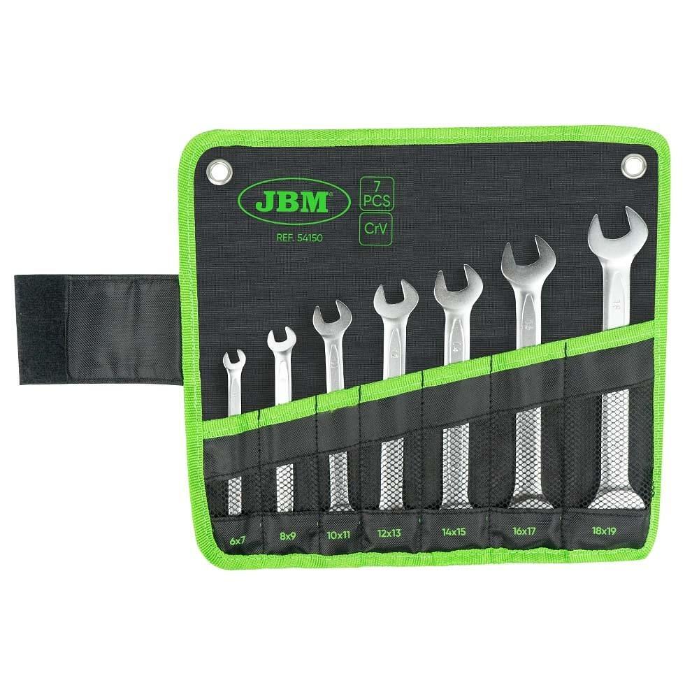 Set chei fixe 7 piese 6‑19 mm JBM – In lucru Set chei fixe 7 piese 6‑19 mm JBM - In lucru