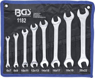 Set chei fixe duble, 6x7 - 20x22 mm, 8 piese, BGS 1182