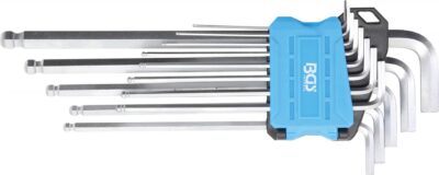 Set chei Imbus cu cap sferic tip L extra lungi, marimi in ţoli 0.05" - 3/8", 13 piese, BGS 9801