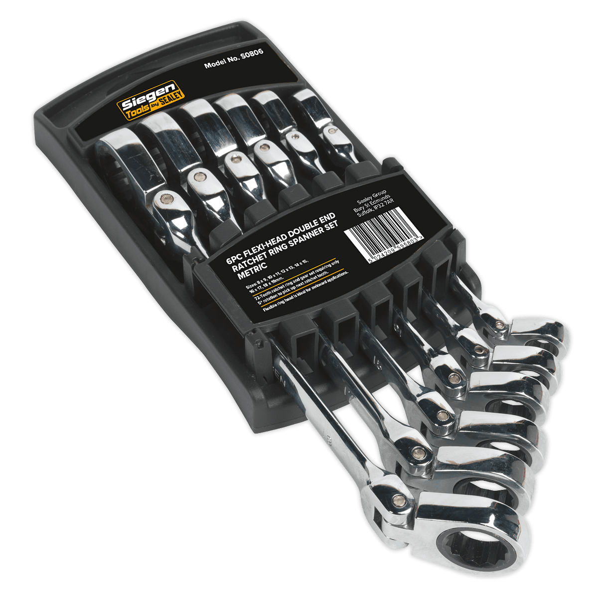Set chei inelare clichet, 6 piese – In lucru Set chei inelare clichet, 6 piese - In lucru