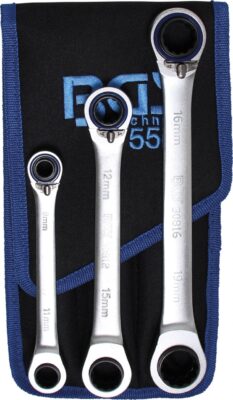 Set chei inelare cu clichet | 4-in-1 | 3 piese, BGS 1556