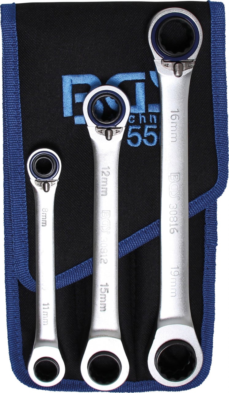 Set chei inelare cu clichet | 4-in-1 | 3 piese, BGS 1556 – Chei combinate/fixe si inelare Set chei inelare cu clichet | 4-in-1 | 3 piese, BGS 1556 - Chei combinate/fixe si inelare
