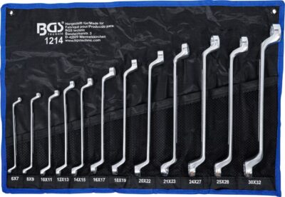 Set chei inelare cu cot, 6x7 - 30x32 mm, 12 piese, BGS 1214