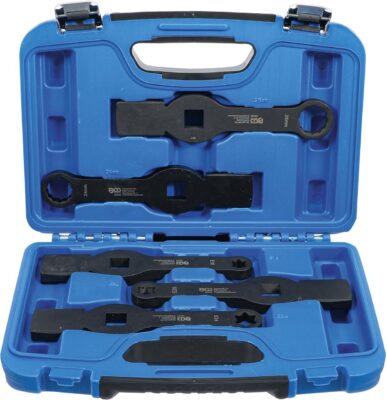 Set chei inelare de impact profil dublu-hexagon si profil E (pentru Torx), 5 piese, BGS 35310