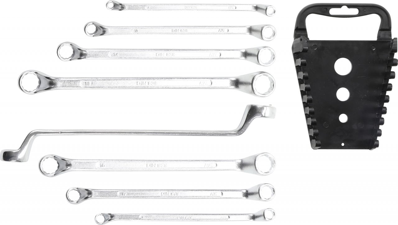 Set chei inelare duble cu cot,adanci, DIN 838, 6×7-20×22 mm, BGS 1212 – Chei combinate/fixe si inelare Set chei inelare duble cu cot,adanci, DIN 838, 6x7-20x22 mm, BGS 1212 - Chei combinate/fixe si inelare