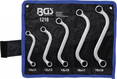 Set chei inelare duble Forma S 10 x 11 - 18 x 19 mm, 5 piese, BGS 1216