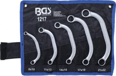 Set chei inelare forma C 8 x 10 - 21 x 22 mm, 5 piese, BGS 1217