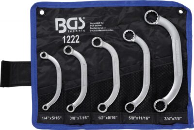 Set chei Inelare forma C, marimi in ţoli, 1/4" - 7/8", 5 piese, BGS 1222