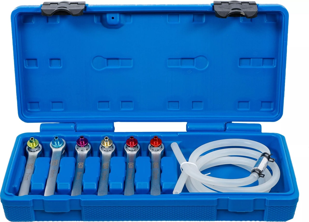 Set chei pentru aerisire frâne si ambreaje hidraulice 7 – 8 – 9 – 10 – 11 – 12 mm, 7 piese, BGS 66516 – Sistem franare Set chei pentru aerisire frâne si ambreaje hidraulice 7 - 8 - 9 - 10 - 11 - 12 mm, 7 piese, BGS 66516 - Sistem franare