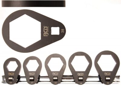 Set chei pentru filtre de ulei, 24, 27, 32, 36 si 38mm, 5 bucati, BGS 8677