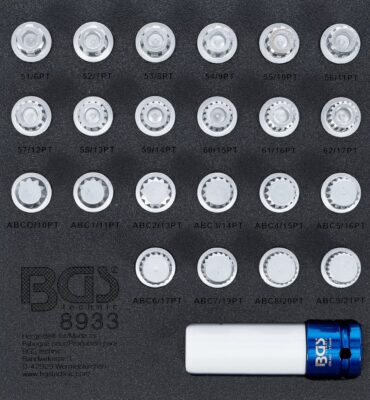 Set chei pentru prezoane de roti VW-Audi, 23 piese, BGS 8933