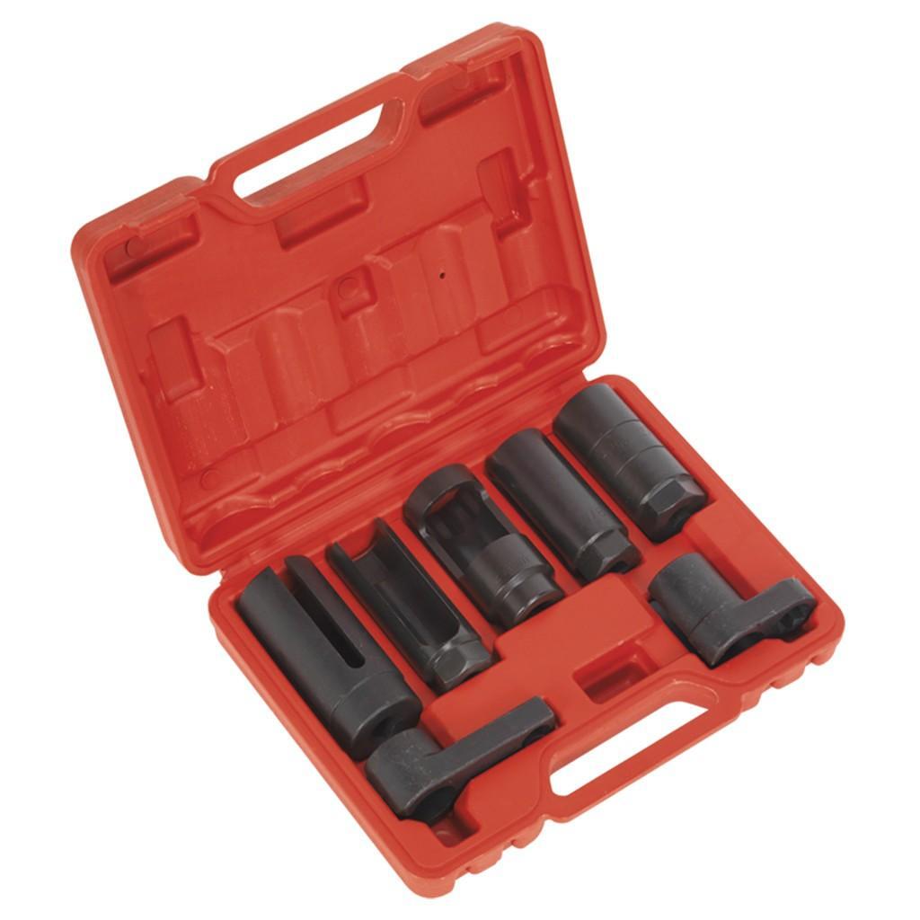 Set chei pentru senzor oxigen 3/8″ , 1/2″, 7 piese Sealey – In lucru Set chei pentru senzor oxigen 3/8" , 1/2", 7 piese Sealey - In lucru