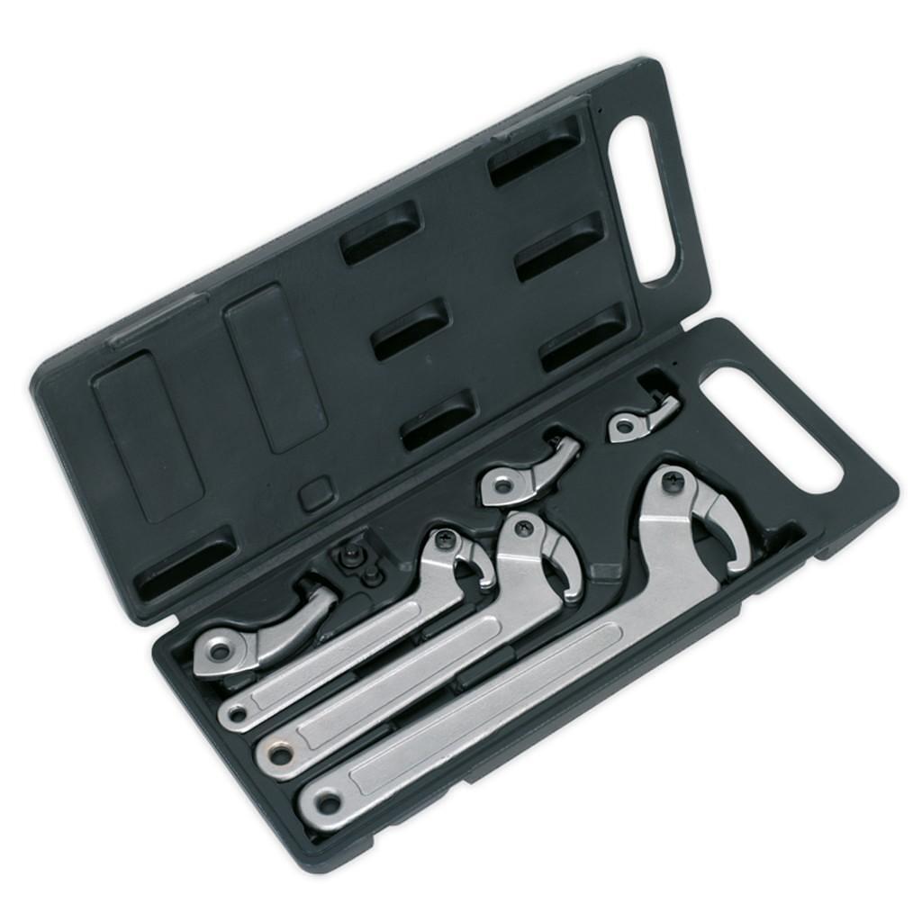 Set chei reglabile pentru piulite de tip bucsa, 11 piese – In lucru Set chei reglabile pentru piulite de tip bucsa, 11 piese - In lucru