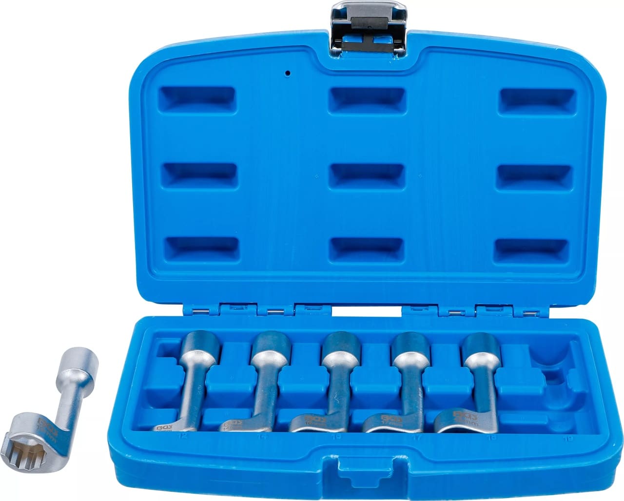 Set chei speciale in 12 puncte pentru conducte, dimensiuni 12, 14, 16, 17, 18, 18 si 19mm, lungime 98mm, antrenare 1/2″ , BGS 1300 – Scule conducte Set chei speciale in 12 puncte pentru conducte, dimensiuni 12, 14, 16, 17, 18, 18 si 19mm, lungime 98mm, antrenare 1/2" , BGS 1300 - Scule conducte