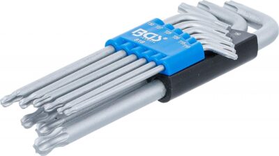 Set chei Torx cu cap sferic T10 - T50, 9 piese, BGS 818