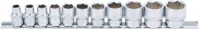 Set chei tubulare, 6 colturi, 10 mm (3/8") 5/16" - 7/8" 11 piese, BGS 9110