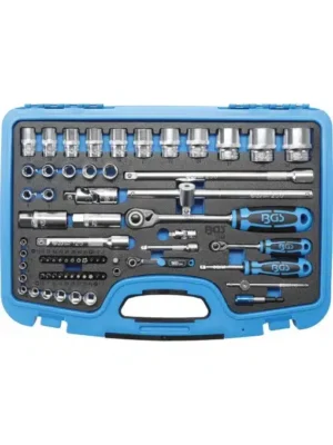 Set chei tubulare 6 colţuri 5-13mm, Antrenare 6, 3 mm (1/4") - 12, 5 mm (1/2"), 66 piese, BGS 2248