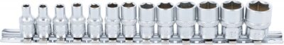 Set chei tubulare, 6 colturi, antrenare 1/4", 4 - 14 mm, 13 piese, BGS 9102