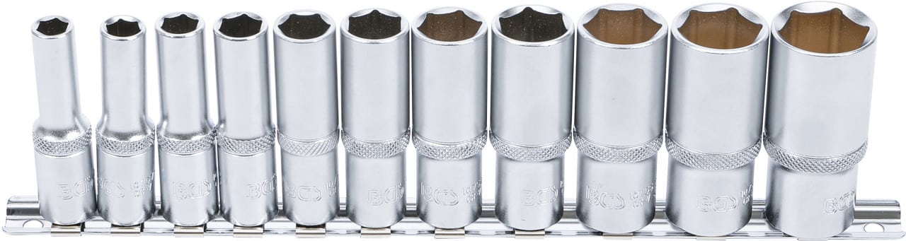 Set chei tubulare 6 colturi, lungi 10 mm (3/8″) marimi in ţoli, 11 piese, BGS 2756 – Chei Speciale in Inch Set chei tubulare 6 colturi, lungi 10 mm (3/8") marimi in ţoli, 11 piese, BGS 2756 - Chei Speciale in Inch
