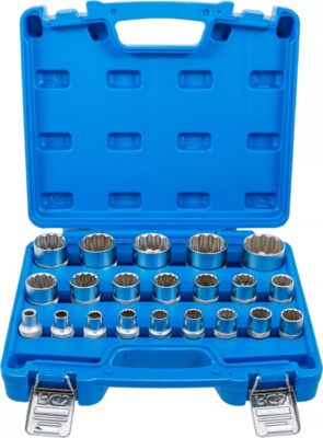 Set chei tubulare 8 - 36 mm in 12 colturi, antrenare 12,5 mm (1/2"), 21 piese, BGS 2267
