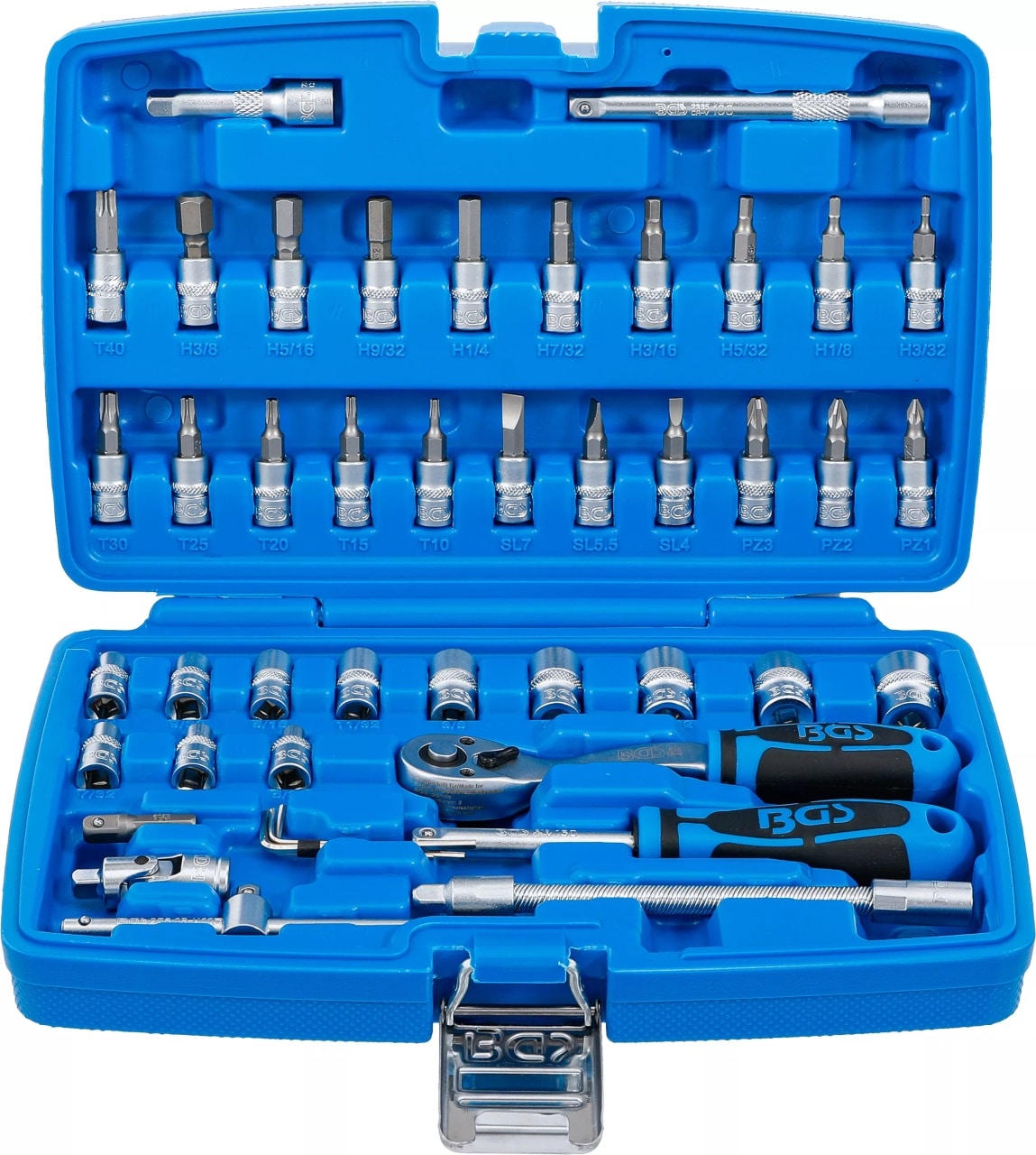 Set chei tubulare, actionare 1/4″ marimi in ţoli, 46 piese, BGS 2141 – Chei Speciale in Inch Set chei tubulare, actionare 1/4" marimi in ţoli, 46 piese, BGS 2141 - Chei Speciale in Inch