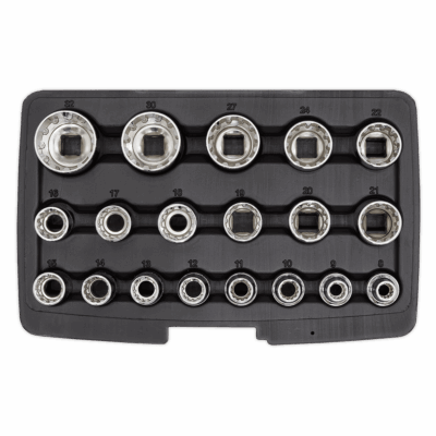 Set chei tubulare, actionare 1/2”, 19 piese, Sealey