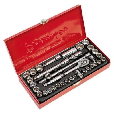 Set chei tubulare, actionare de 3/8’’, 35 piese