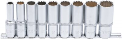 Set chei tubulare adânci 10 - 24 mm in 12 colţuri, antrenare 12,5 mm (1/2"), 9 piese, BGS 5253