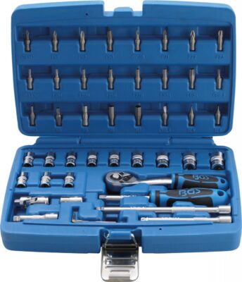 Set chei tubulare | Antrenare 6,3 mm (1/4") | 46 piese, BGS 2144