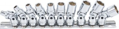 Set chei tubulare articulate 6,3 mm (1/4") 5 - 13 mm, 10 piese, BGS 220