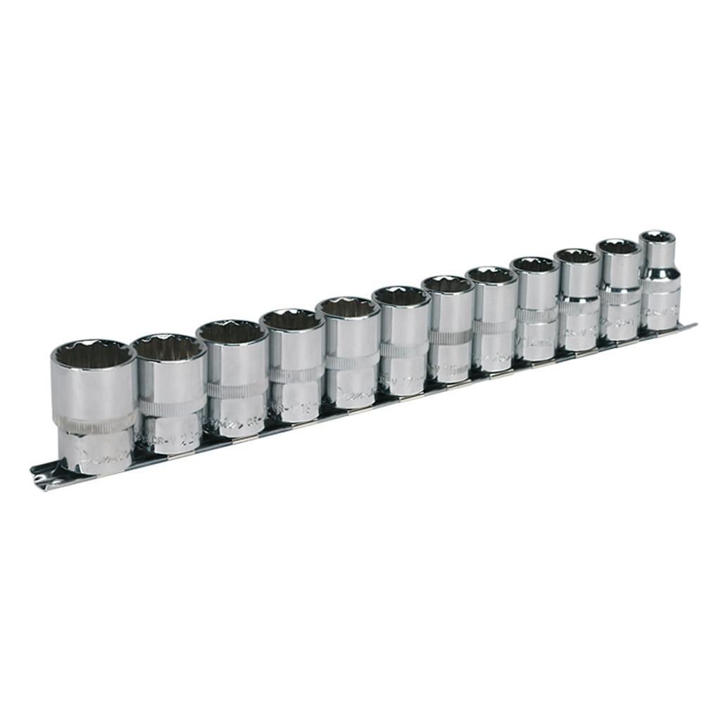 Set chei tubulare bihexagonale, 12 piese, 1/2″ – In lucru Set chei tubulare bihexagonale, 12 piese, 1/2" - In lucru