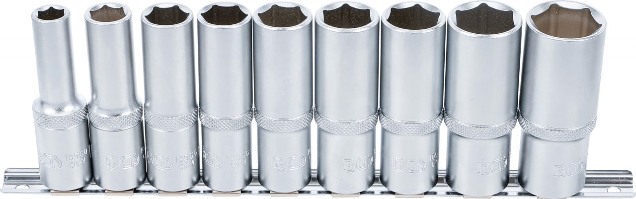 Set chei tubulare cu profil hexagon 10 – 24mm adanci, antrenare 1/2″, 9 piese, BGS 2223 – Truse Scule Set chei tubulare cu profil hexagon 10 - 24mm adanci, antrenare 1/2", 9 piese, BGS 2223 - Truse Scule