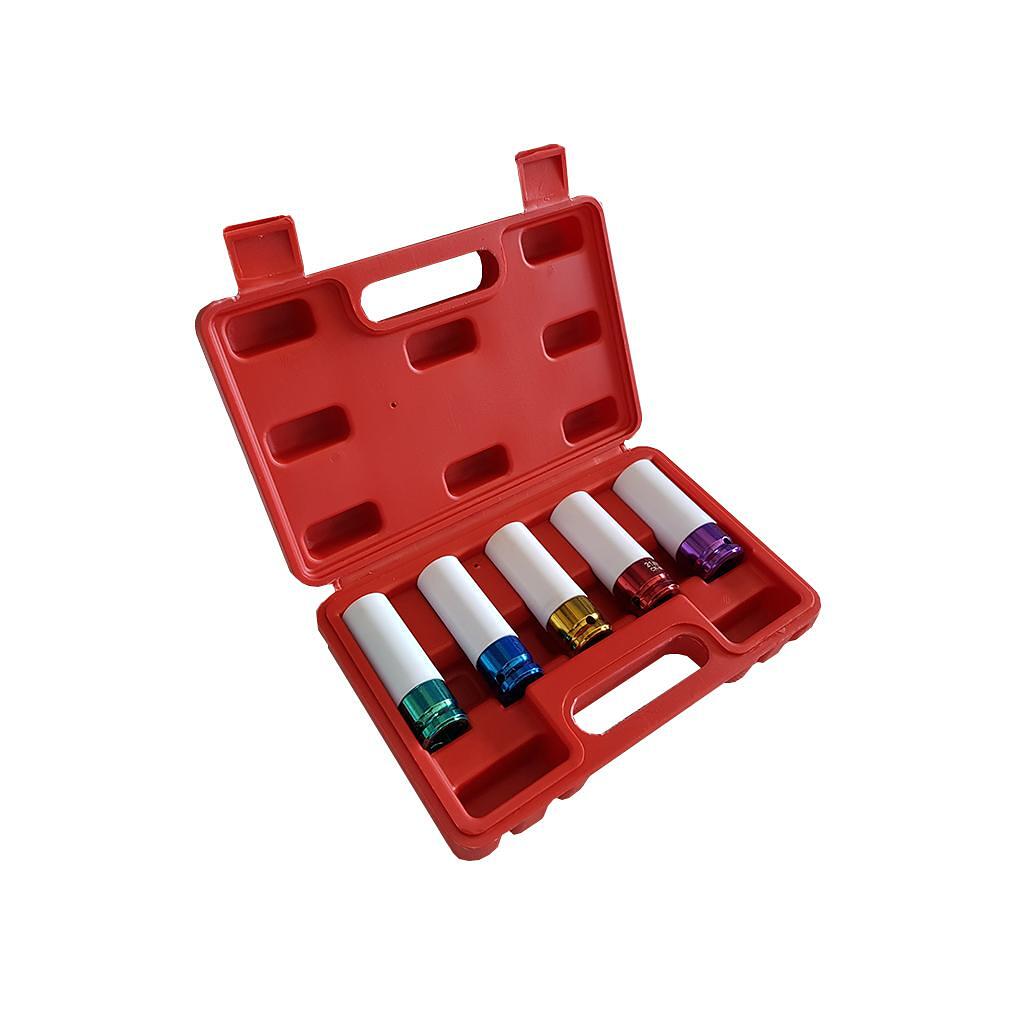 Set chei tubulare de impact, 5 piese – In lucru Set chei tubulare de impact, 5 piese - In lucru