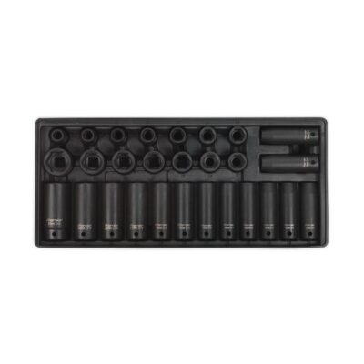 Set chei tubulare de impact Sealey, 1/2", 28 piese