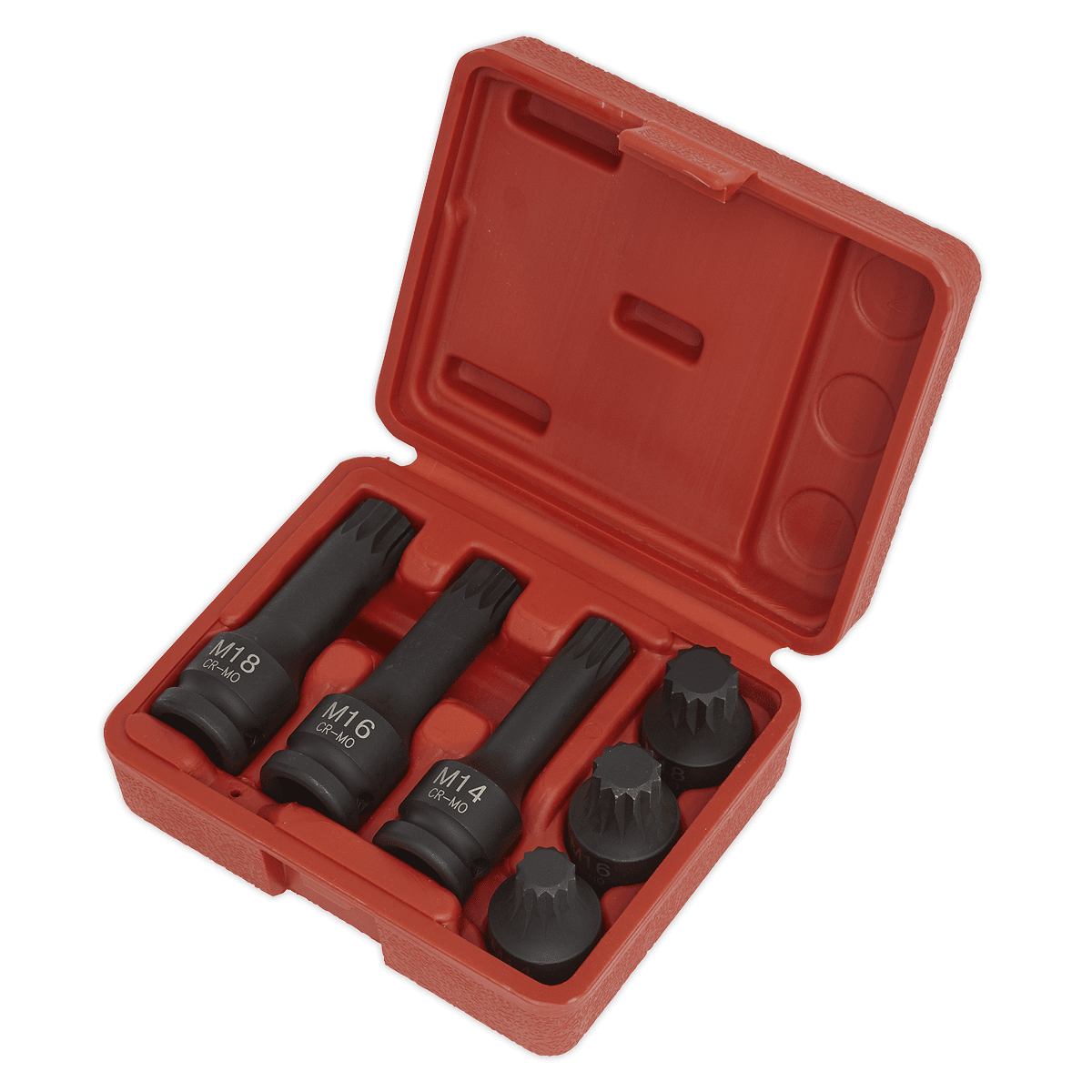 Set chei tubulare de impact Spline, 1/2”, 6 piese, Sealey – SimpleTools Set chei tubulare de impact Spline, 1/2”, 6 piese, Sealey - SimpleTools