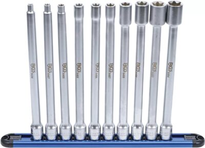 Set chei tubulare extra lungi E6 - E20, antrenare 3/8", 10 piese, BGS 70026