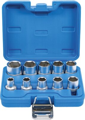 Set chei tubulare in Inch cu profil hexagon 3/8"-15/16" , antrenare 1/2", 10 piese, BGS 2434