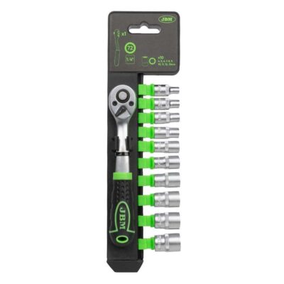 Set chei tubulare, patrat de actionare 1/4", 11 piese, JBM